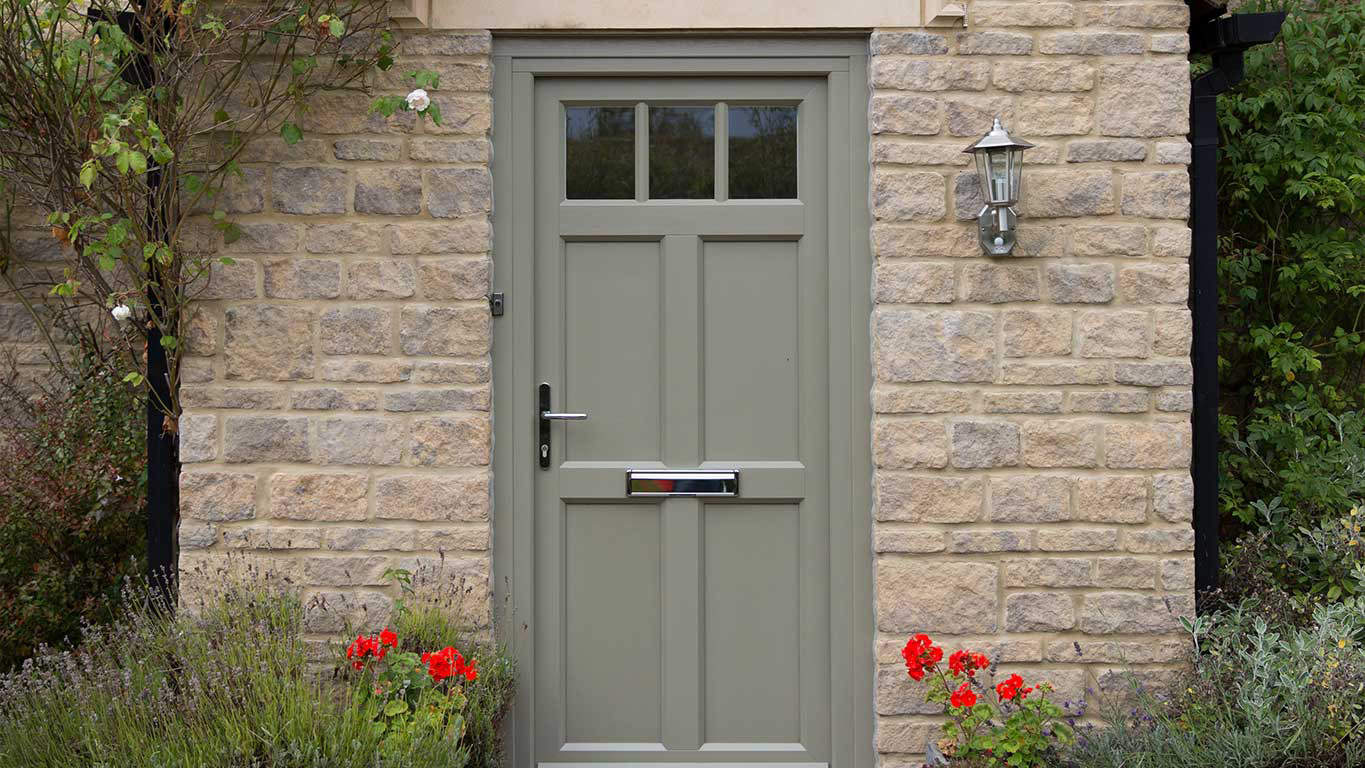 Painted Olive Green Front Door 2 Glhouse Ltd