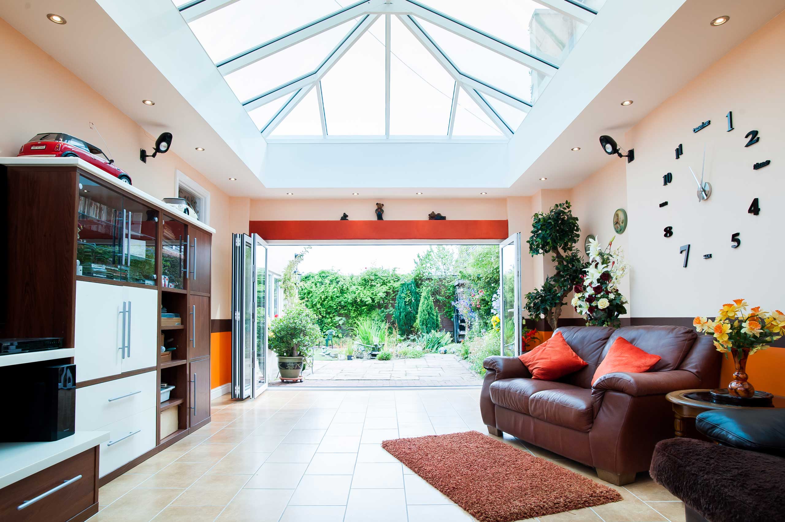 white lantern roofs in a swansea home