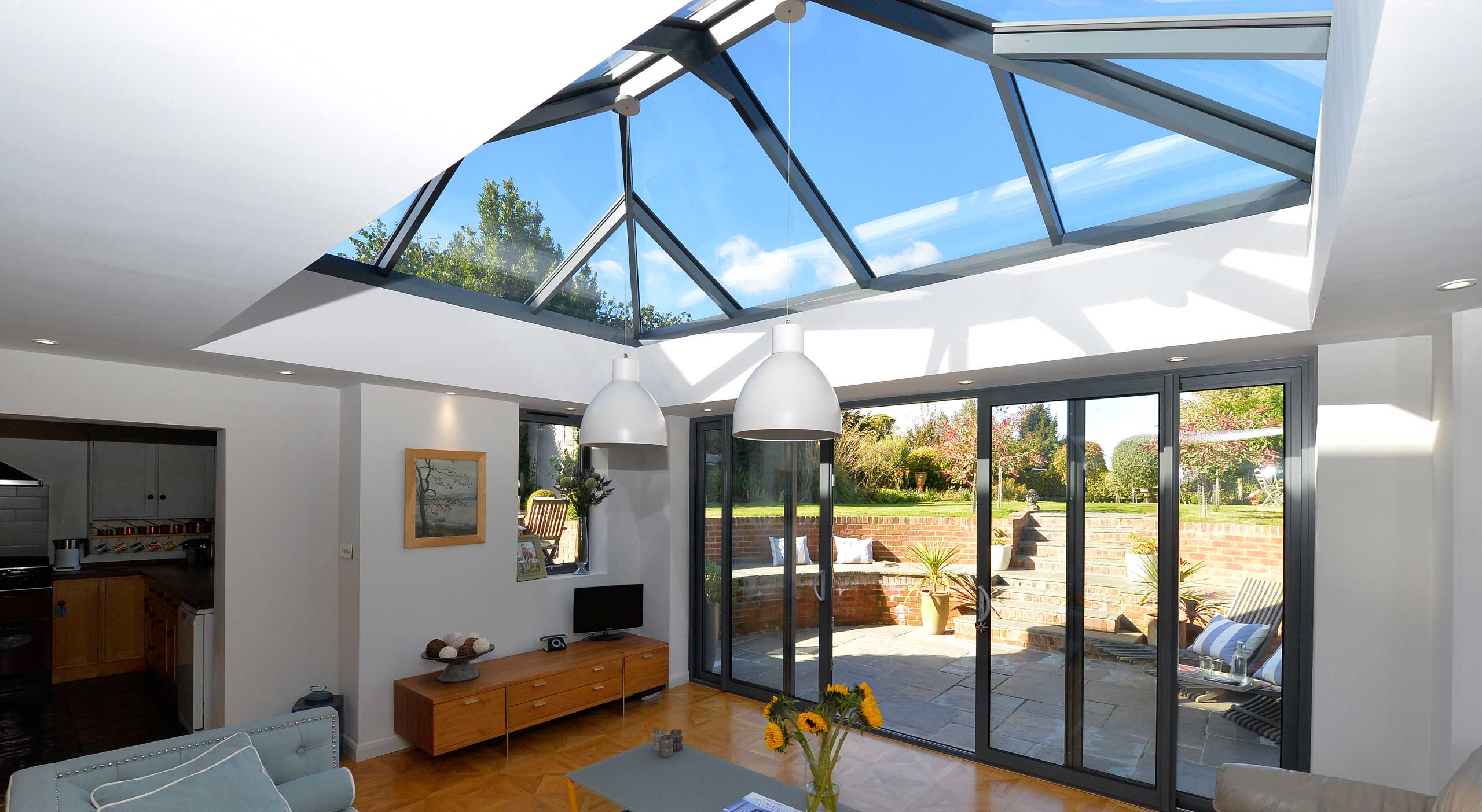 Glass house lantern roofs Newport